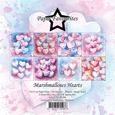 Paper Favourites Marshmallows hearts 3x8design 15x15cm 200g